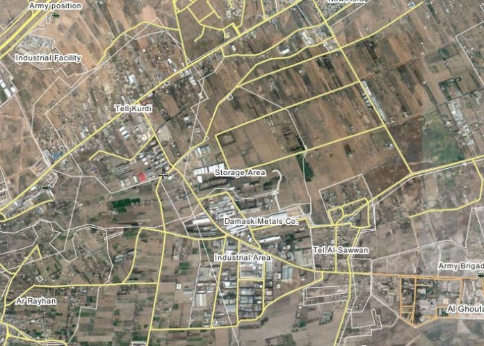 Bản đồ chiến sự khu vực Đông Ghouta