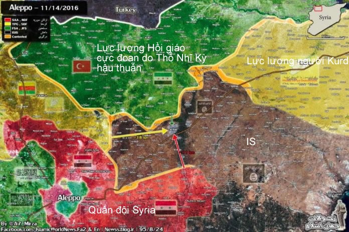 Tình hình chiến trường Aleppo khu vực thành phố Al-Bab