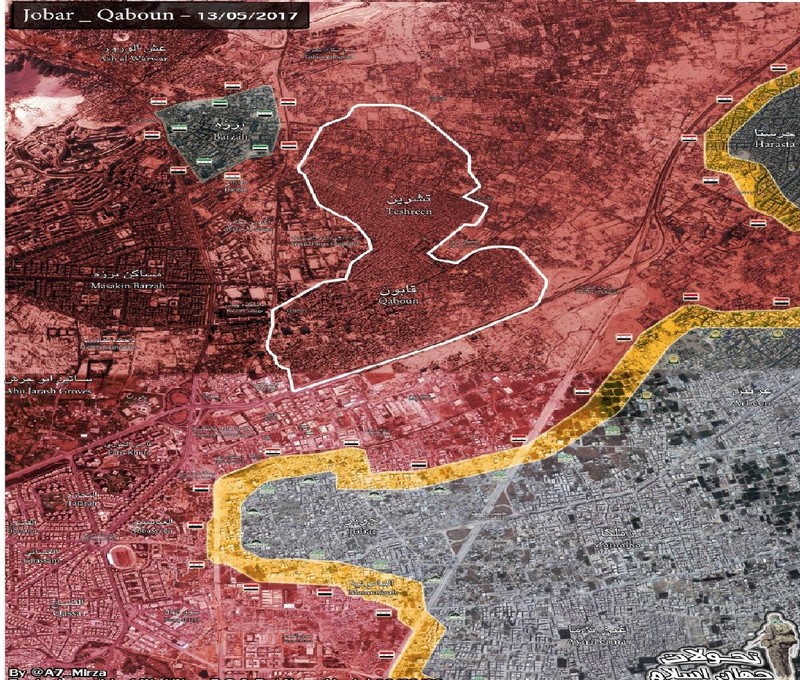 Quận Al-Qaboun hoàn toàn giải phóng, quận Bazeh sẽ phải đầu hàng trong những ngày sắp tới
