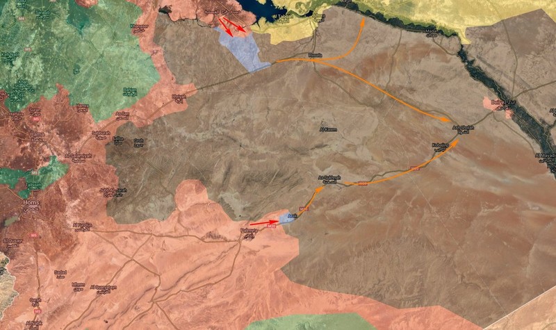 Các mũi tấn công chính của quân đội Syria trên chiến trường phía đông tỉnh Homs