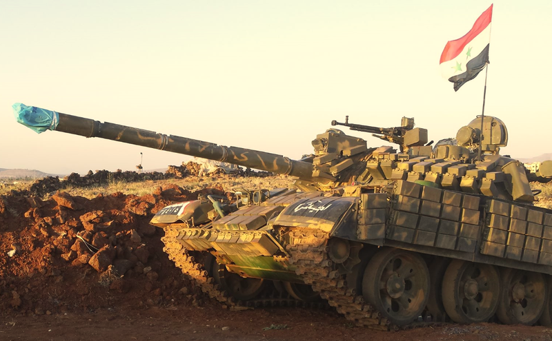 Xe tăng T-55MV quân đội Syria mới nâng cấp thiết bị ngắm bắn 1K13