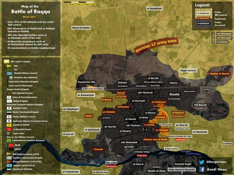 Chiến sự Syria: Người Kurd chiếm thành cổ Raqqa, IS sắp bị chia cắt (video) ảnh 1 Chiến sự Syria: Người Kurd chiếm thành cổ Raqqa, IS sắp bị chia cắt (video) ảnh 1