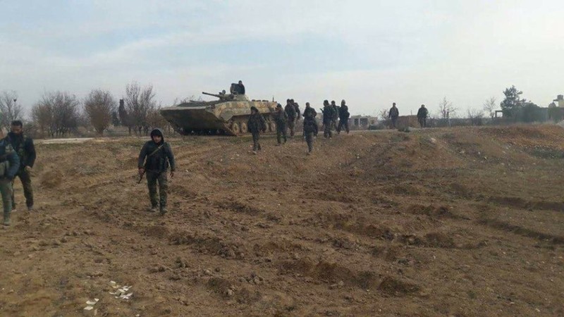 Quân đội Syria tiến công trên chiến trường Hama - ảnh minh họa Masdar News