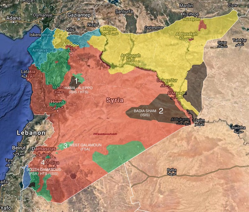 Tổng quan tình hình chiến sự Syria ngày 25.01.2018 theo South Front