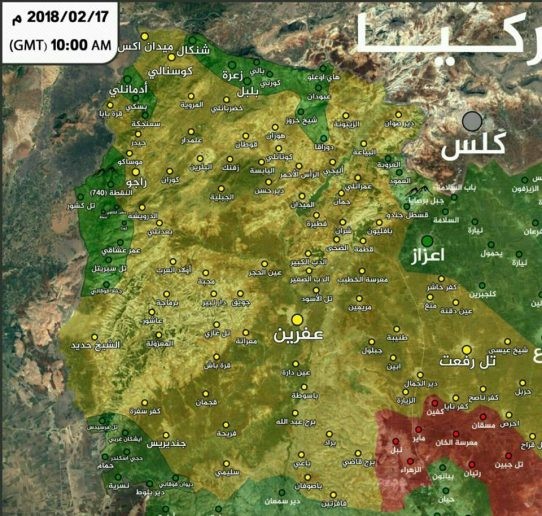 Thổ dồn quân đánh rát người Kurd phòng thủ Afrin, Aleppo ảnh 1 Thổ dồn quân đánh rát người Kurd phòng thủ Afrin, Aleppo ảnh 1