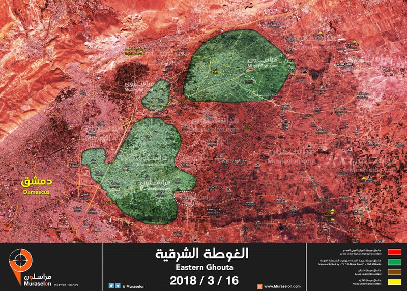 Quân đội Syria giải phóng đến 70 phần trăm diện tích Đông Ghouta - ảnh minh họa Muraselon