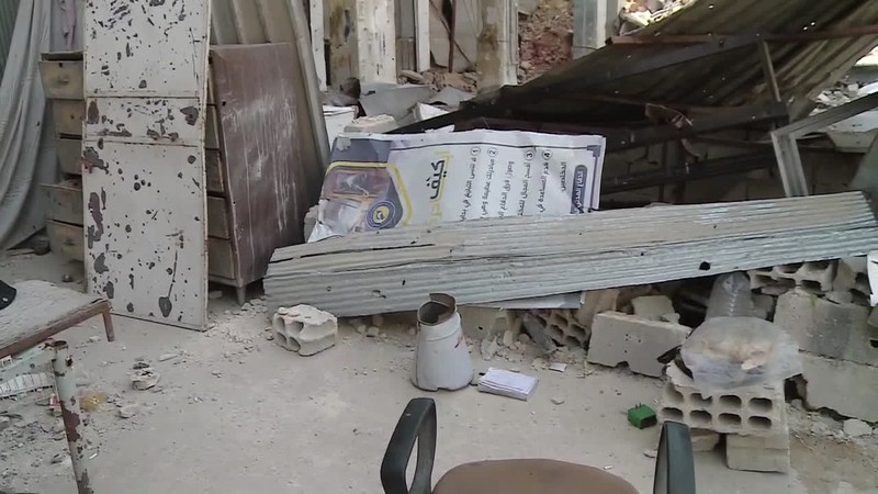 Khu vực phát hiện kho vũ khí hóa học ở Douma - ảnh minh họa video
