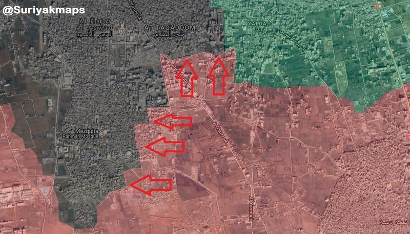 Quân đội Syria bị IS cầm chân tại chảo lửa ven Damascus ảnh 1 Quân đội Syria bị IS cầm chân tại chảo lửa ven Damascus ảnh 1