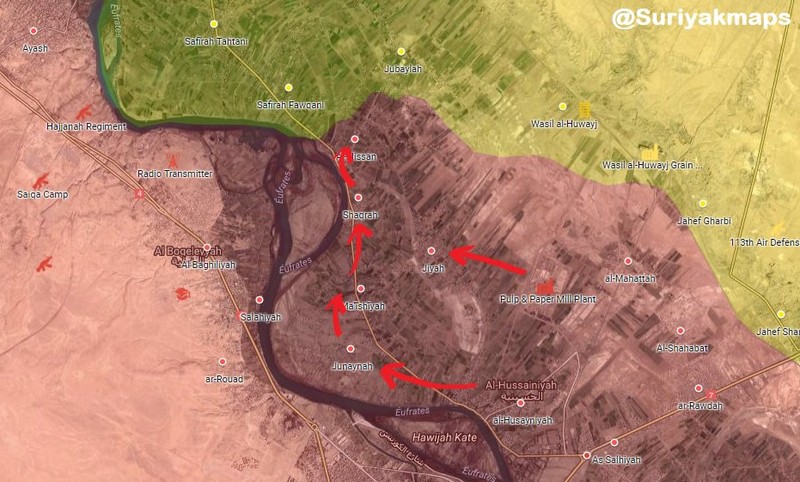 Quân đội Syria nổ súng chiếm 5 làng ở Deir Ezzor, nguy cơ đối đầu Mỹ ảnh 1 Quân đội Syria nổ súng chiếm 5 làng ở Deir Ezzor, nguy cơ đối đầu Mỹ ảnh 1