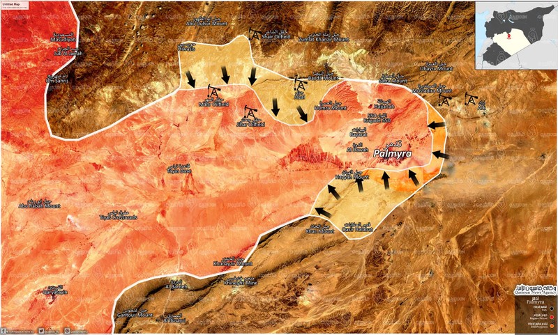 Chiến trường Palmyra ngày 10.12.2016. Sơ đồ colonelcassad.livejournal.com Chiến trường Palmyra ngày 10.12.2016. Sơ đồ colonelcassad.livejournal.com