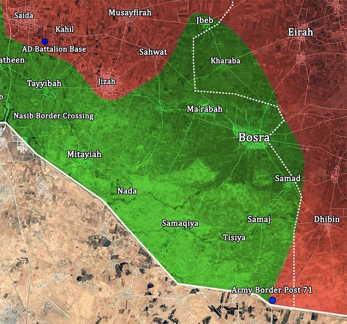 Quân đội Syria giải phóng thị trấn Saida, tiến công về cửa khẩu Nassib, ảnh minh họa Masdar News