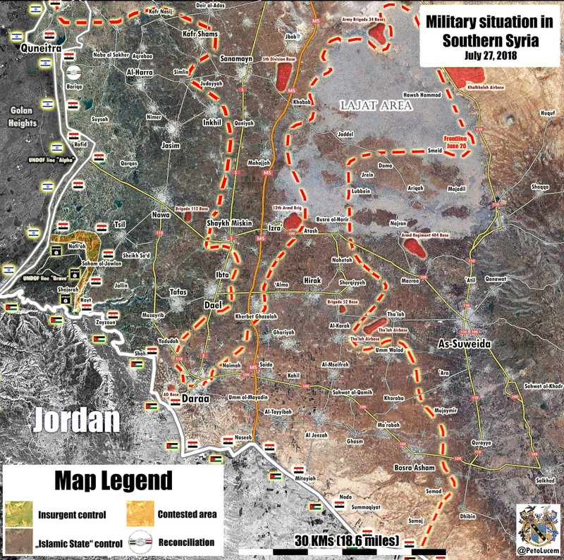 Quân đội Syria tiến công IS trong lưu vực Yarmouk thuộc tỉnh Daraa