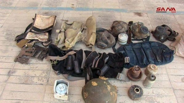 Các vũ khí thu giữ được trên địa phận tình Homs. Ảnh: SANA. Các vũ khí thu giữ được trên địa phận tình Homs. Ảnh: SANA.