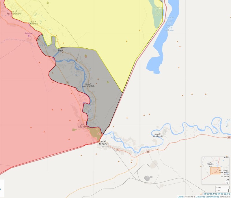 Toàn cảnh chiến trường thung lũng Euphrates sau cuộc tấn công của IS. Ảnh: South Front.
