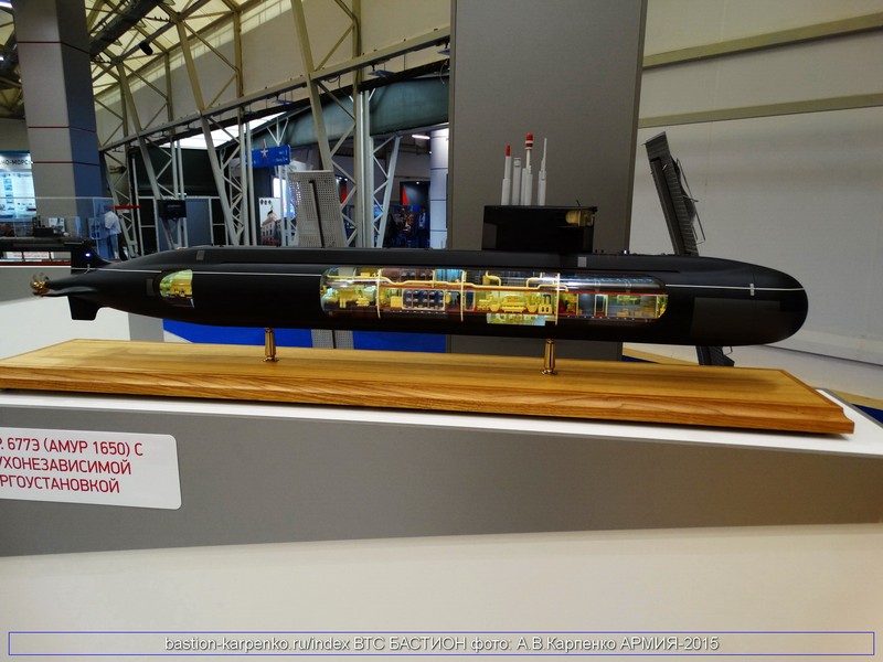 Những hình ảnh đầu tiên của tàu ngầm thế hệ 5, sử dụng trạm nguồn yếm khí AIP. Ảnh Bastion-Karpenko
