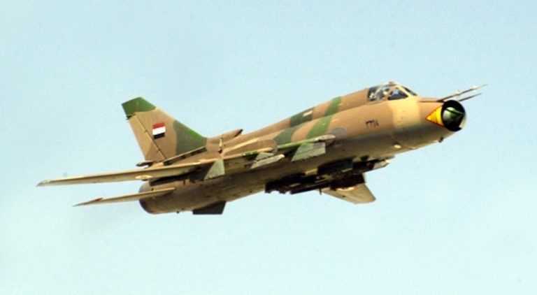 Máy bay cường kích Su-22M không quân Syria. Ảnh minh họa Masdar News