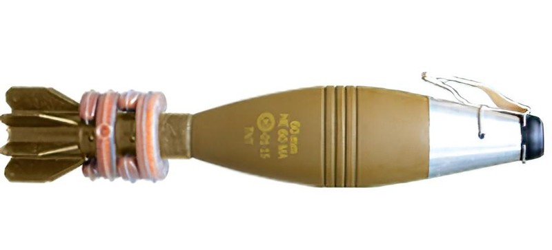 Đạn cối 60mm HE 60MA. Ảnh mil.in.ua Đạn cối 60mm HE 60MA. Ảnh mil.in.ua