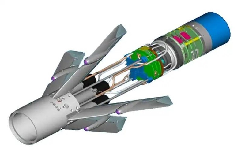 Bộ phận tự dẫn laser bán chủ động trên cánh điều khiển bay. Ảnh Military Leak. Bộ phận tự dẫn laser bán chủ động trên cánh điều khiển bay. Ảnh Military Leak.