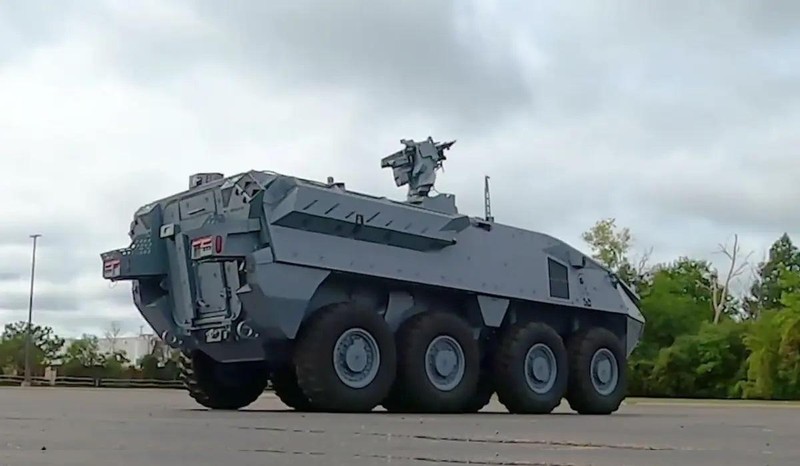 Phiên bản trình diễn công nghệ xe lai hybrid điện - diesel StrykerX. Ảnh General Dynamics Land Systems.