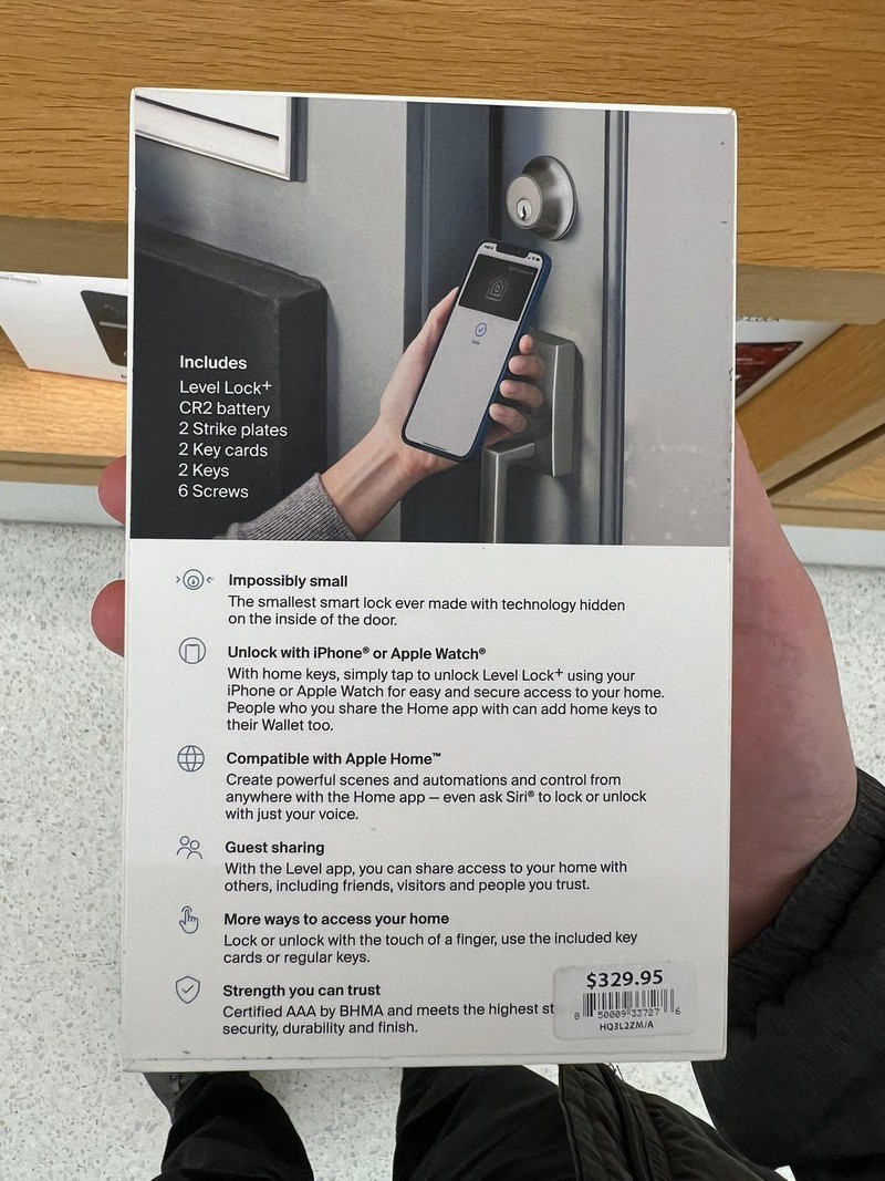 Khoá thông minh Level Lock+, được mở bằng nút Apple Home Key của iPhone. Ảnh 9to5mac. Khoá thông minh Level Lock+, được mở bằng nút Apple Home Key của iPhone. Ảnh 9to5mac.