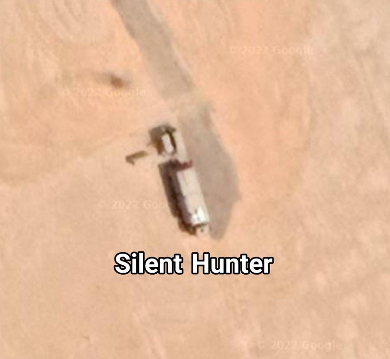Ảnh vệ tinh chụp vũ khí phòng không tầm thấp laser chống UAV Silent Hunter. Ảnh Military Leak