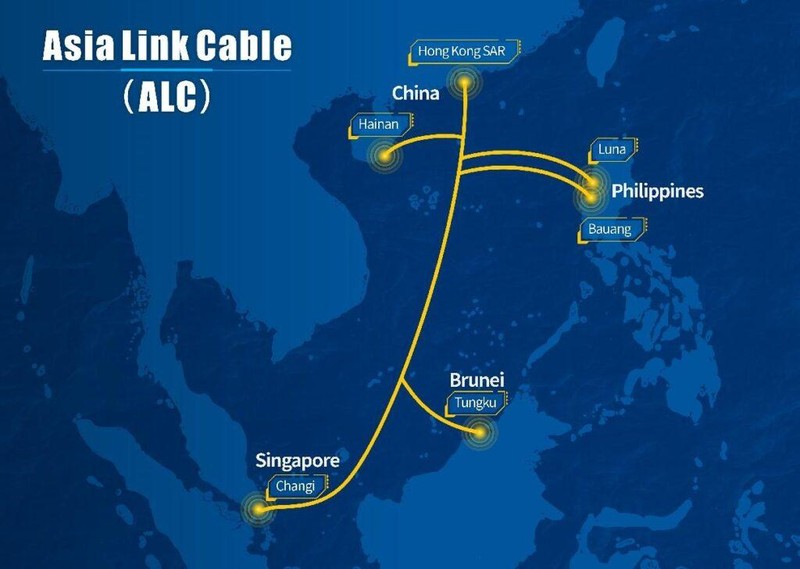 Sơ đồ tuyến cáp ngầm (ALC) dài 6.000 km. Ảnh Singtel Sơ đồ tuyến cáp ngầm (ALC) dài 6.000 km. Ảnh Singtel