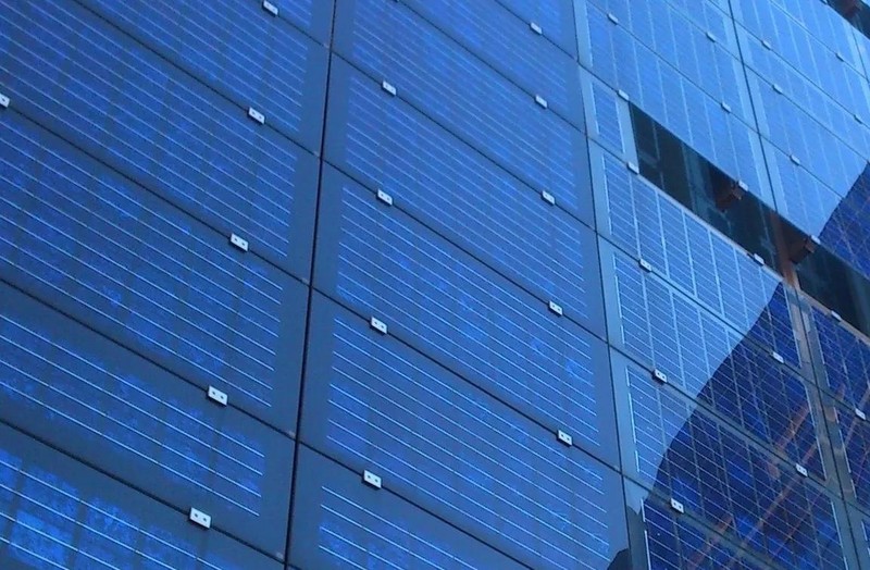 Bức tường tòa nhà từ các khối BIPV. Ảnh PV magazine