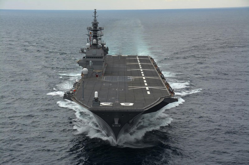 Tàu sân bay trực thăng Izumo tại căn cứ Yokosuka, Nhật Bản (ảnh tư liệu)