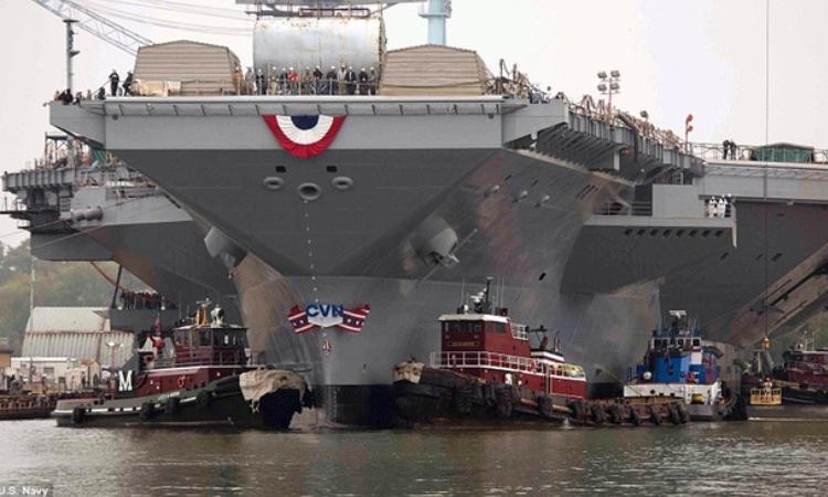 Tàu sân bay động cơ hạt nhân thế hệ mới Gerald R. Ford CVN-78 Mỹ. Ảnh: US Navy