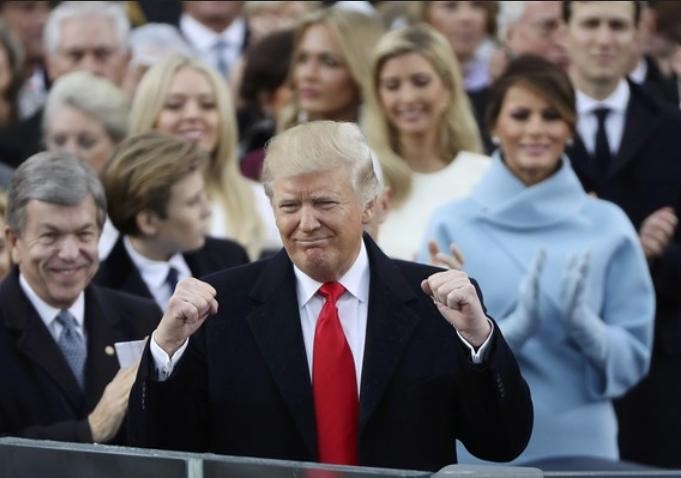 Ông Donald Trump trong lễ nhậm chức Tổng thống Mỹ ngày 20 tháng 1 năm 2017