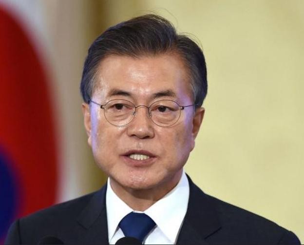 Tổng thống Hàn Quốc Moon Jae-in. Ảnh: The National.