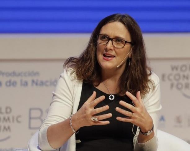 Cao ủy thương mại EU Cecilia Malmstrom. Ảnh: Deutschlandfunk.