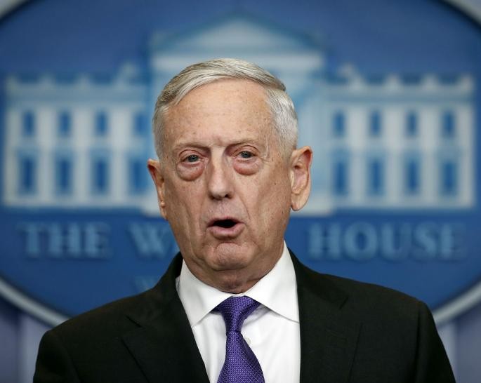 Bộ trưởng Quốc phòng Mỹ James Mattis. Ảnh: The Independent.