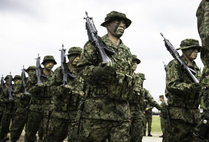 Quân đoàn cơ động đổ bộ của Lực lượng phòng vệ mặt đất Nhật Bản. Ảnh: Jfdaily.com.