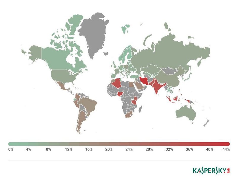 Gần 6% người dùng tại Việt Nam bị lây nhiễm mã độc di động trong năm 2018 | Kaspersky: 5,87% người dùng tại Việt Nam bị lây nhiễm mã độc di động trong năm 2018 | Tấn công bằng mã độc trên di động tăng gấp đôi trong năm ngoái