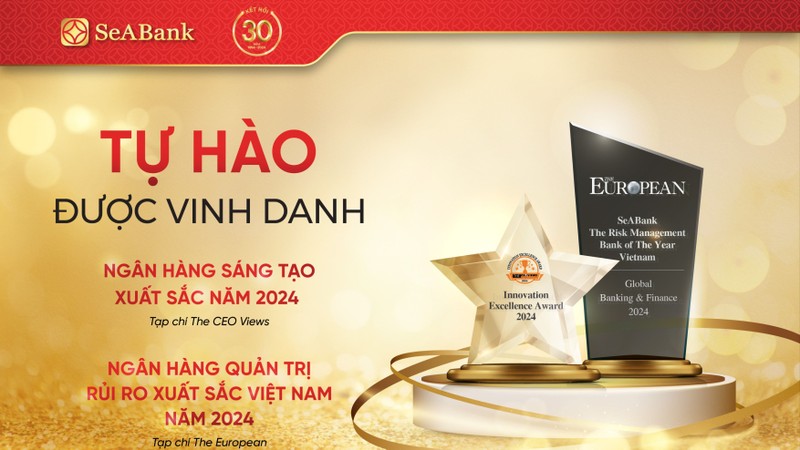 SeABank được vinh danh giải thưởng quốc tế NH Quản trị rủi ro xuất sắc và NH sáng tạo xuất sắc