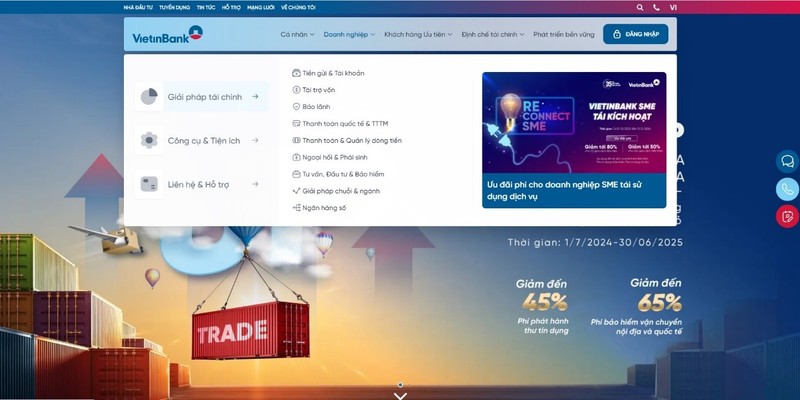 Khách hàng dễ dàng tìm kiếm các thông tin sản phẩm, dịch vụ của VietinBank vt4.jpg