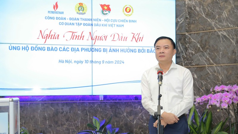 Petrovietnam ủng hộ đồng bào các địa phương bị ảnh hưởng bởi bão số 3