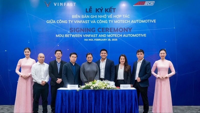 Vinfast ký kết MOU với Motech về việc khai thác mạng lưới xưởng dịch vụ tại Philippines