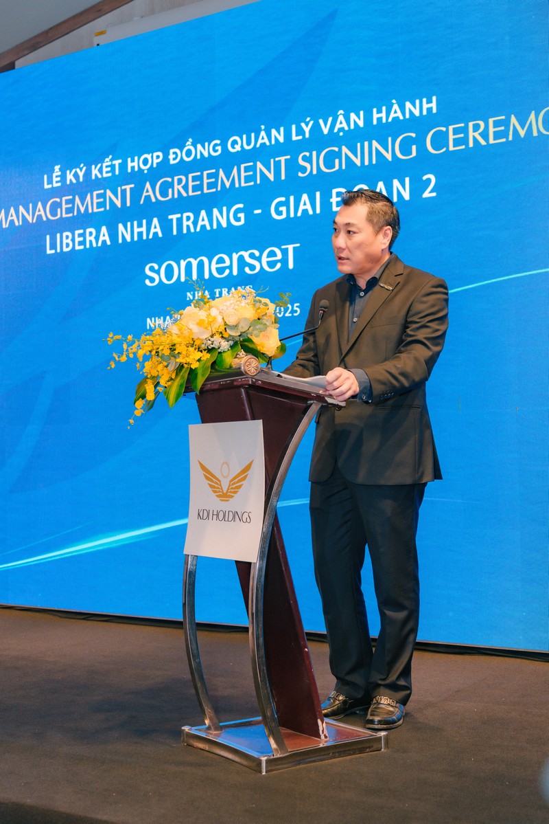 Ông Nguyễn Thế Vinh – Tổng Giám Đốc Công ty cổ phần Vega City, thuộc tập đoàn KDI phát biểu tại sự kiện Anh 4.jpg