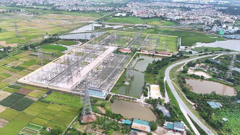 Trạm 500kV Tây Hà Nội nhìn từ trên cao Trạm 500kV Tây Hà Nội nhìn từ trên cao