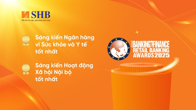 Hai giải thưởng SHB nhận được tại hạng mục Ngân hàng bán lẻ Anh 1. Giai thuong ban le.jpg