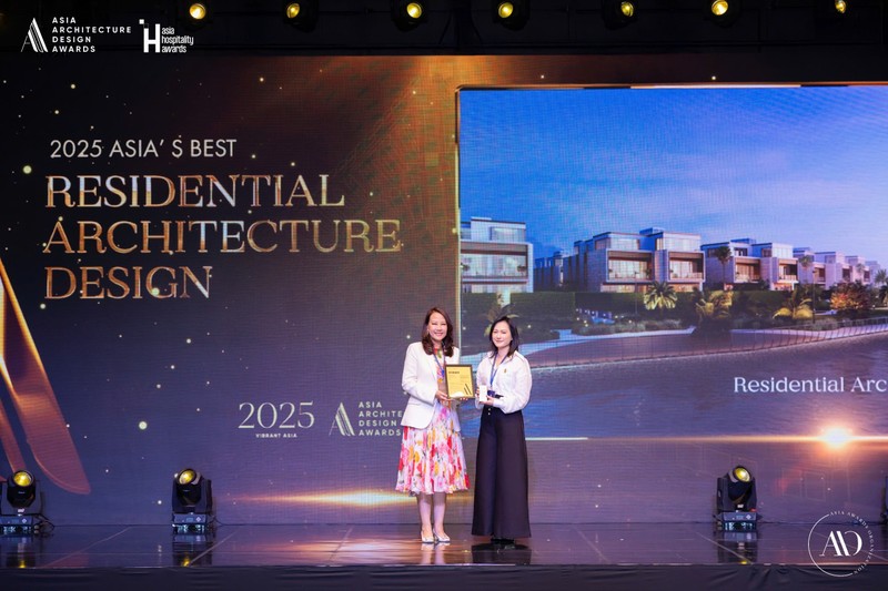 Khu dinh thự hàng hiệu The Rivus nhận giải “Thiết kế Kiến trúc Nhà ở Xuất sắc nhất Châu Á 2025” hinh 2 -nhan giai.JPG
