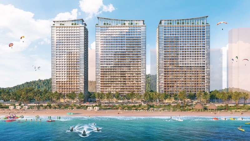 Tổ hợp Sun Centro Town quy mô 2.900 căn hộ ngay sát bờ biển. (Ảnh: Sun Property) sun-centro-town-6.jpg