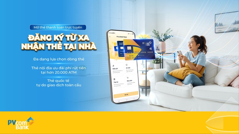 PVcomBank ra mắt tính năng mở thẻ thanh toán trực tuyến trên PVConnect. Ảnh minh họa 01.jpg