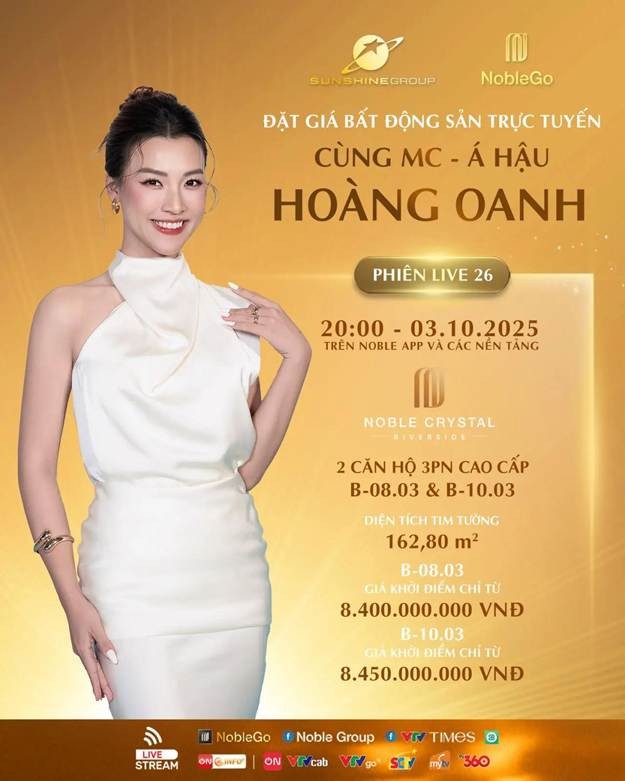 Không chỉ dừng lại ở những phần thưởng giá trị, livestream tối 3/10 còn hứa hẹn thêm phần cuốn hút với sự xuất hiện của khách mời Hoàng Oanh - Á hậu 1 cuộc thi Hoa hậu Phụ nữ Việt Nam qua ảnh năm 2012, đồng thời là một MC, diễn viên và người mẫu ảnh. Không chỉ dừng lại ở những phần thưởng giá trị, livestream tối 3/10 còn hứa hẹn thêm phần cuốn hút với sự xuất hiện của khách mời Hoàng Oanh - Á hậu 1 cuộc thi Hoa hậu Phụ nữ Việt Nam qua ảnh năm 2012, đồng thời là một MC, diễn viên và người mẫu ảnh.