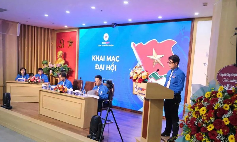 Đ/c Phan Đại Nghĩa, Bí thư Đoàn thanh niên PTC1 NK 2022-2025 đọc diễn văn khai mạc Đại hội Đ/c Phan Đại Nghĩa, Bí thư Đoàn thanh niên PTC1 NK 2022-2025 đọc diễn văn khai mạc Đại hội