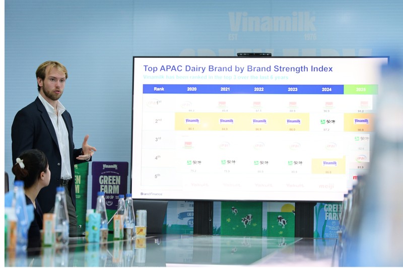 Ông Alex Haigh – Giám đốc điều hành Brand Finance khu vực châu Á – Thái Bình Dương chia sẻ về báo cáo giá trị thương hiệu năm 2025 (Ảnh: Nguyễn Hoàng). HÌNH 1 (1).jpg