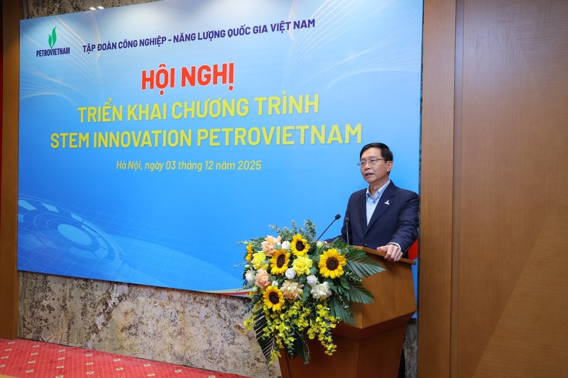 Đồng chí Trần Quang Dũng, Phó Bí thư Thường trực Đảng ủy Petrovietnam: 100 phòng thực hành giáo dục STEM sẽ được triển khai trong 100 ngày, rộng rãi ở 34 tỉnh/thành trên cả nước, có chung ‘Một mô hình - Một chất lượng&apos;