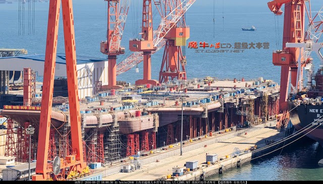 Tàu sân bay Type 001A của Trung Quốc sắp hoàn thiện tại xưởng đóng tàu Đại Liên